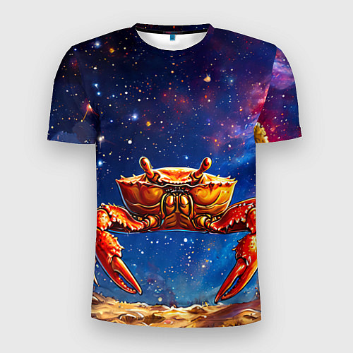 Мужская спорт-футболка Краб в космосе / 3D-принт – фото 1