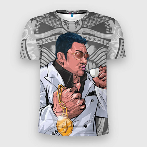 Мужская спорт-футболка Ма Дон Сок - якудза с капучино / 3D-принт – фото 1