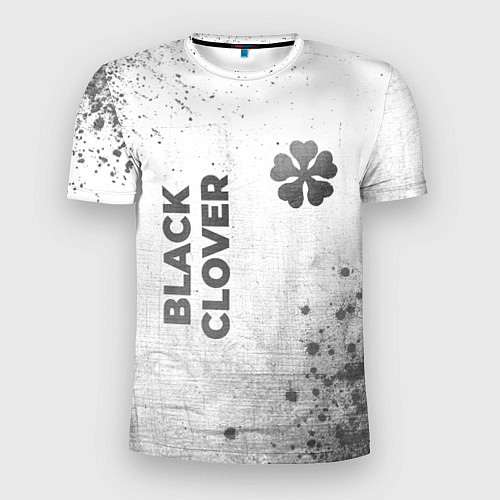 Мужская спорт-футболка Black Clover - white gradient вертикально / 3D-принт – фото 1