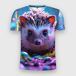 Мужская спорт-футболка Ёжики в сказаочном лесу