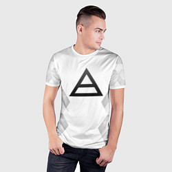 Футболка спортивная мужская Thirty Seconds to Mars white poly, цвет: 3D-принт — фото 2