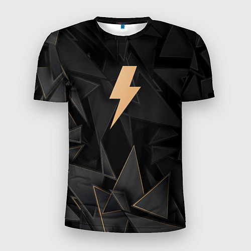 Мужская спорт-футболка AC DC golden poly / 3D-принт – фото 1