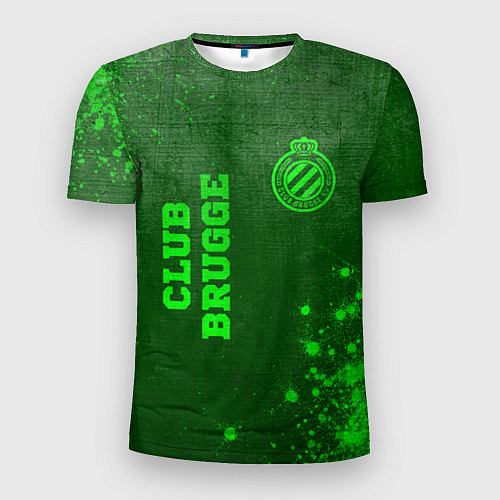 Мужская спорт-футболка Club Brugge - green gradient вертикально / 3D-принт – фото 1