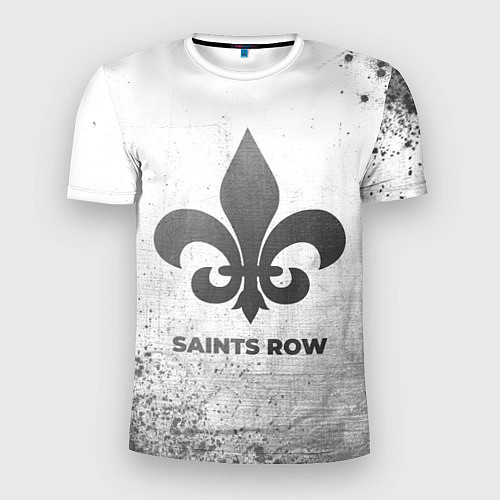 Мужская спорт-футболка Saints Row - white gradient / 3D-принт – фото 1