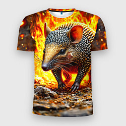 Мужская спорт-футболка Броненосец в огне