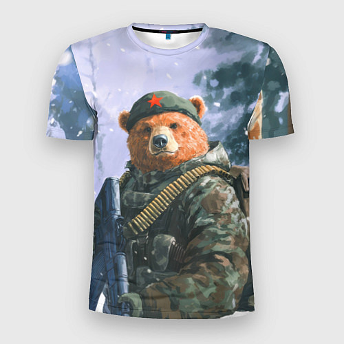 Мужская спорт-футболка Русский солдат патриот / 3D-принт – фото 1