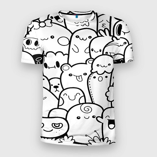 Мужская спорт-футболка Doodle monsters / 3D-принт – фото 1