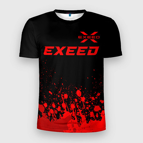 Мужская спорт-футболка Exeed - red gradient посередине / 3D-принт – фото 1