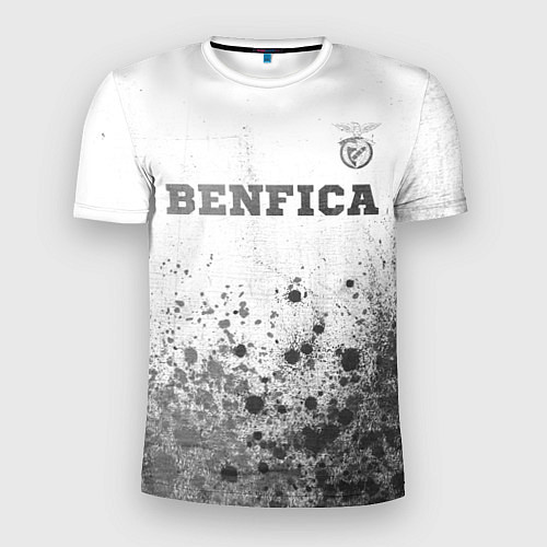 Мужская спорт-футболка Benfica - white gradient посередине / 3D-принт – фото 1