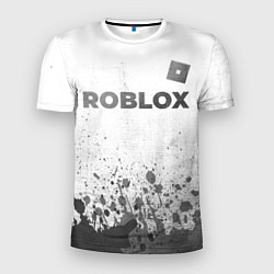 Мужская спорт-футболка Roblox - white gradient посередине