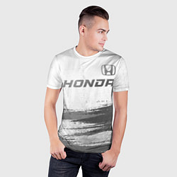 Футболка спортивная мужская Honda - white gradient посередине, цвет: 3D-принт — фото 2