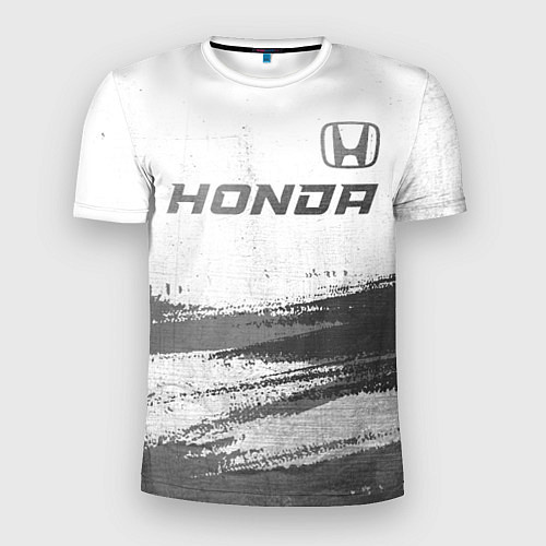 Мужская спорт-футболка Honda - white gradient посередине / 3D-принт – фото 1