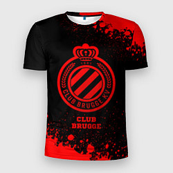 Футболка спортивная мужская Club Brugge - red gradient, цвет: 3D-принт