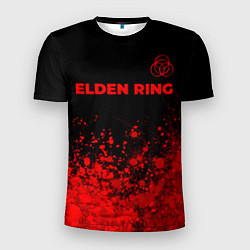 Мужская спорт-футболка Elden Ring - red gradient посередине