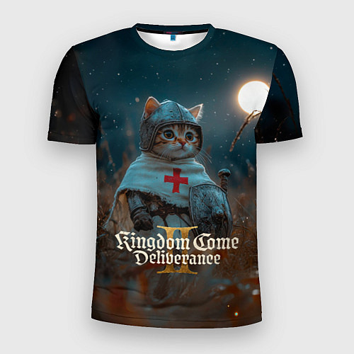 Мужская спорт-футболка Kingdom Come Deliverance 2 рыцарь котенок / 3D-принт – фото 1