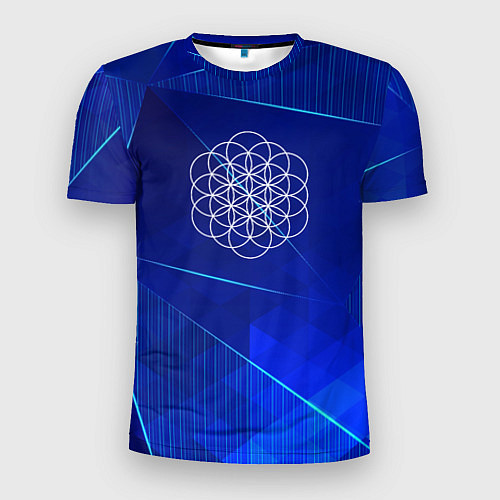 Мужская спорт-футболка Coldplay blue poly / 3D-принт – фото 1