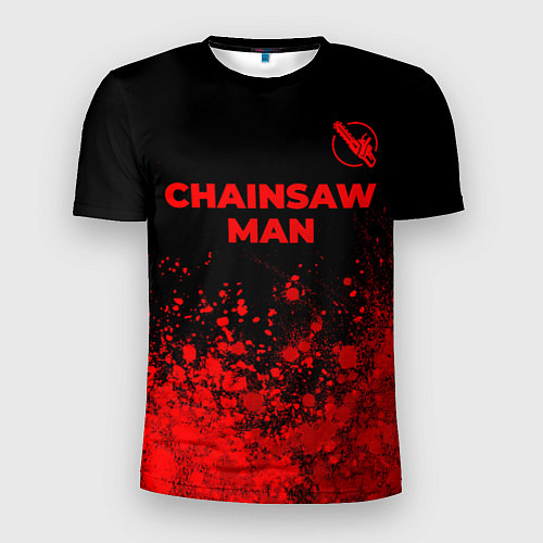 Мужская спорт-футболка Chainsaw Man - red gradient посередине / 3D-принт – фото 1