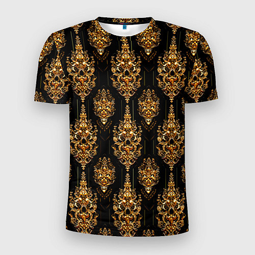 Мужская спорт-футболка Тайский золотой орнамент / 3D-принт – фото 1