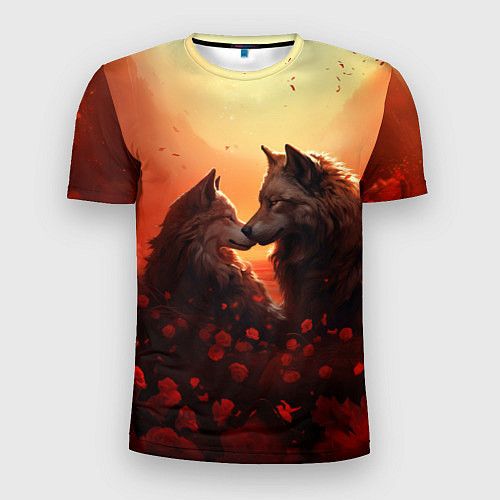 Мужская спорт-футболка Волчья страсть / 3D-принт – фото 1