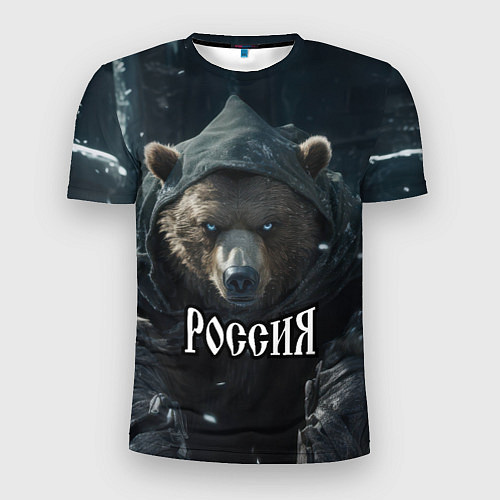 Мужская спорт-футболка Медведь берсерк русских просторов / 3D-принт – фото 1