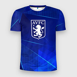 Футболка спортивная мужская Aston Villa blue poly, цвет: 3D-принт