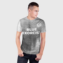 Футболка спортивная мужская Blue Exorcist - grey gradient посередине, цвет: 3D-принт — фото 2
