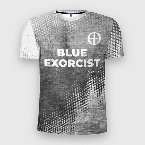 Мужская спорт-футболка Blue Exorcist - grey gradient посередине / 3D-принт – фото 1