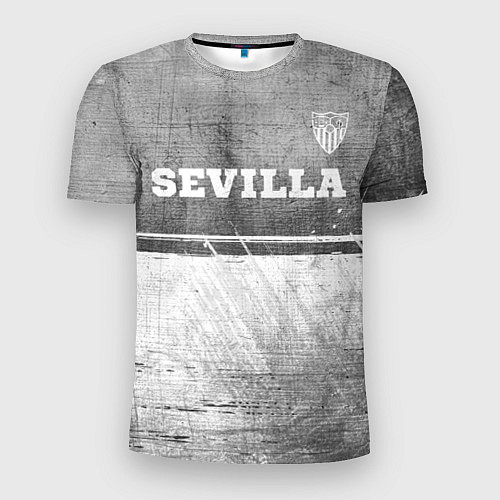 Мужская спорт-футболка Sevilla - grey gradient посередине / 3D-принт – фото 1