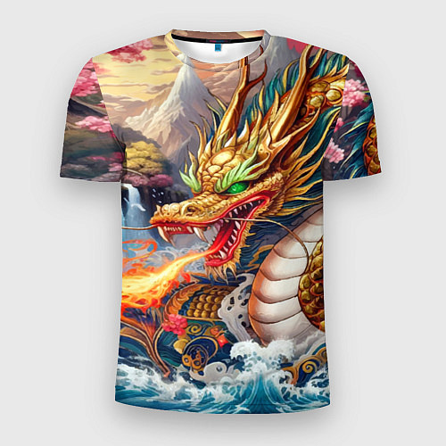 Мужская спорт-футболка Dragon tattoo - irezumi / 3D-принт – фото 1