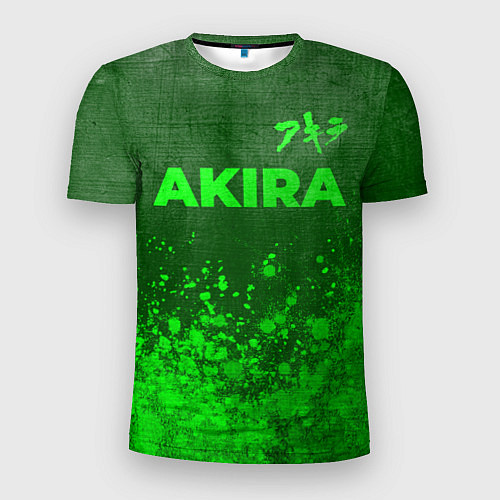Мужская спорт-футболка Akira - green gradient посередине / 3D-принт – фото 1