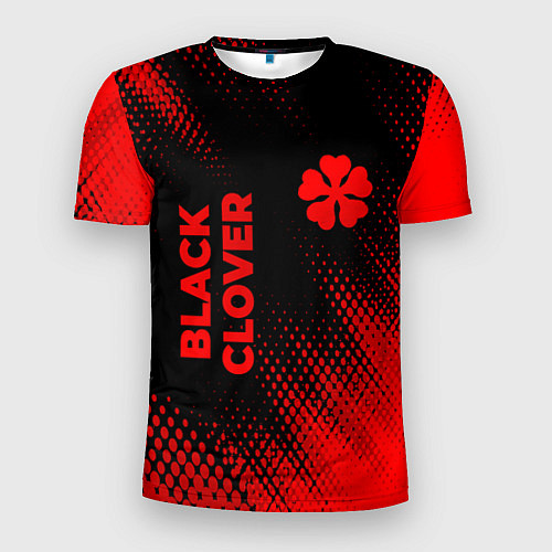 Мужская спорт-футболка Black Clover - red gradient вертикально / 3D-принт – фото 1