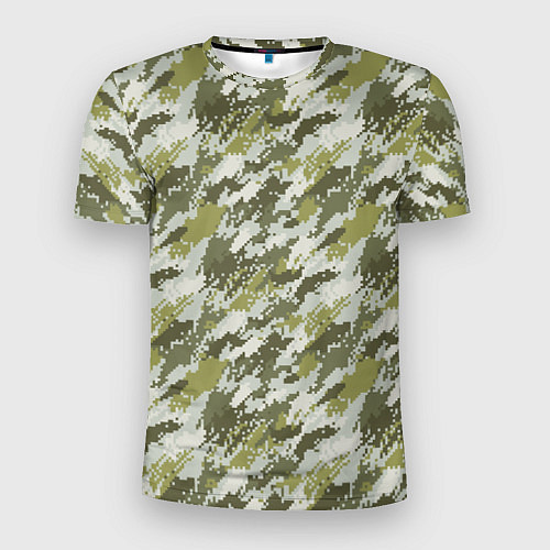 Мужская спорт-футболка Пиксельный камуфляж / 3D-принт – фото 1