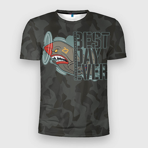 Мужская спорт-футболка Лучший день в жизни / 3D-принт – фото 1