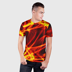 Футболка спортивная мужская Огненный трек, цвет: 3D-принт — фото 2