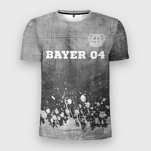Мужская спорт-футболка Bayer 04 - grey gradient посередине / 3D-принт – фото 1