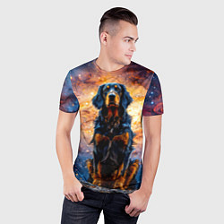 Футболка спортивная мужская Сеттер в космосе, цвет: 3D-принт — фото 2