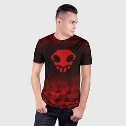 Футболка спортивная мужская Bleach red poly, цвет: 3D-принт — фото 2