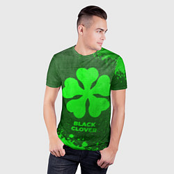 Футболка спортивная мужская Black Clover - green gradient, цвет: 3D-принт — фото 2