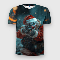 Футболка спортивная мужская Санта Джокер, цвет: 3D-принт