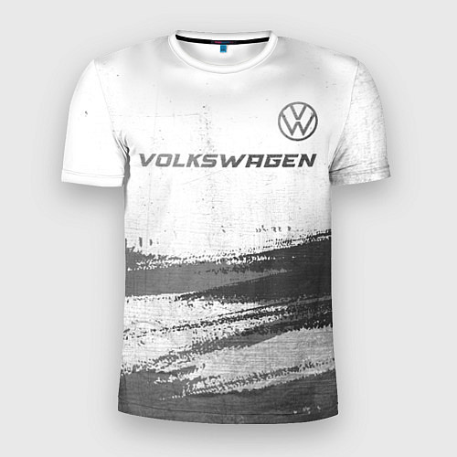 Мужская спорт-футболка Volkswagen - white gradient посередине / 3D-принт – фото 1