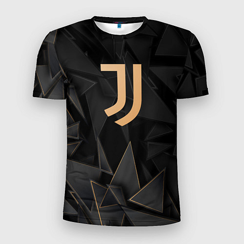 Мужская спорт-футболка Juventus golden poly / 3D-принт – фото 1