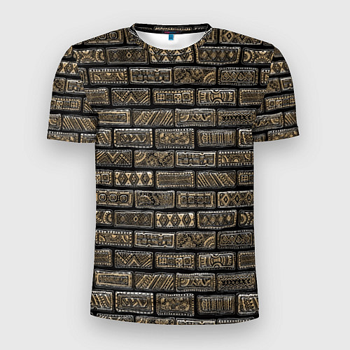 Мужская спорт-футболка Стена из декоративного кирпича / 3D-принт – фото 1