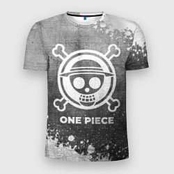 Мужская спорт-футболка One Piece - grey gradient
