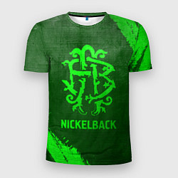 Мужская спорт-футболка Nickelback - green gradient