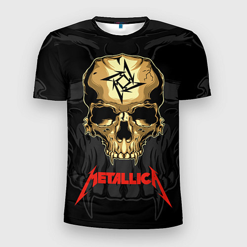 Мужская спорт-футболка Metallica - skull with fangs / 3D-принт – фото 1