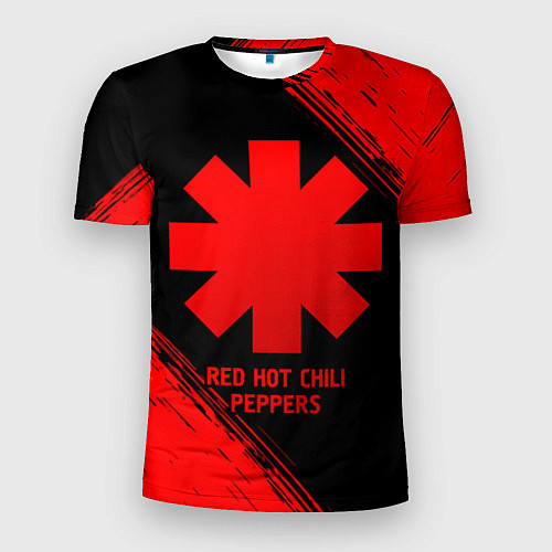 Мужская спорт-футболка Red Hot Chili Peppers - red gradient / 3D-принт – фото 1