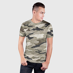 Футболка спортивная мужская Песочный камуфляж, цвет: 3D-принт — фото 2