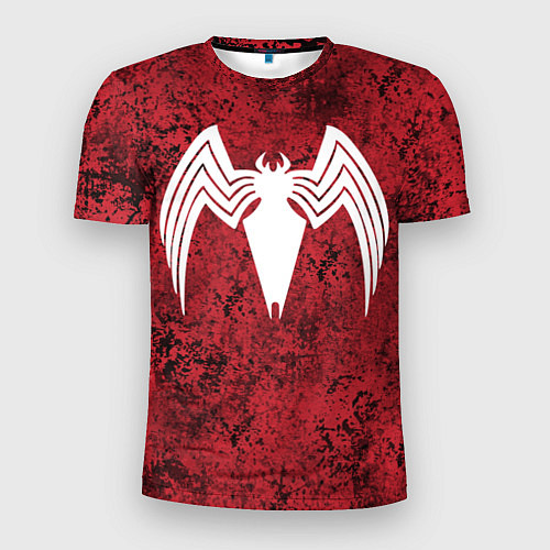 Мужская спорт-футболка Знак венома на красном / 3D-принт – фото 1