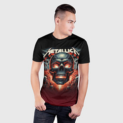Футболка спортивная мужская Metallica - fire skull, цвет: 3D-принт — фото 2