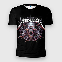 Мужская спорт-футболка Metallica - cool skull with horns